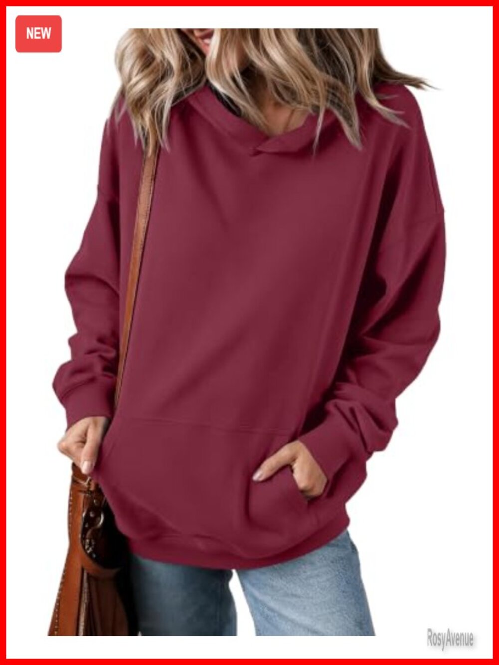 Women's Oversized Pullover Hoodie Polyester Spandex Relaxed Fit